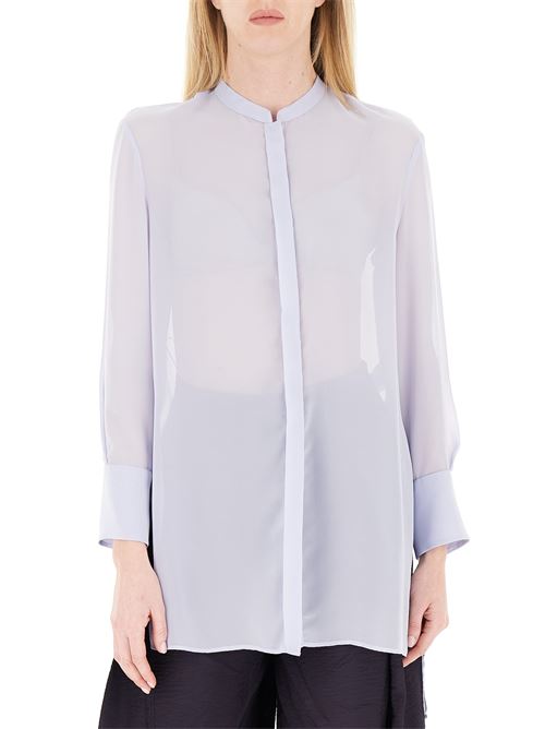 Maxi shirt in techno georgette Emporio Armani | EW003213 AF10209.U9341